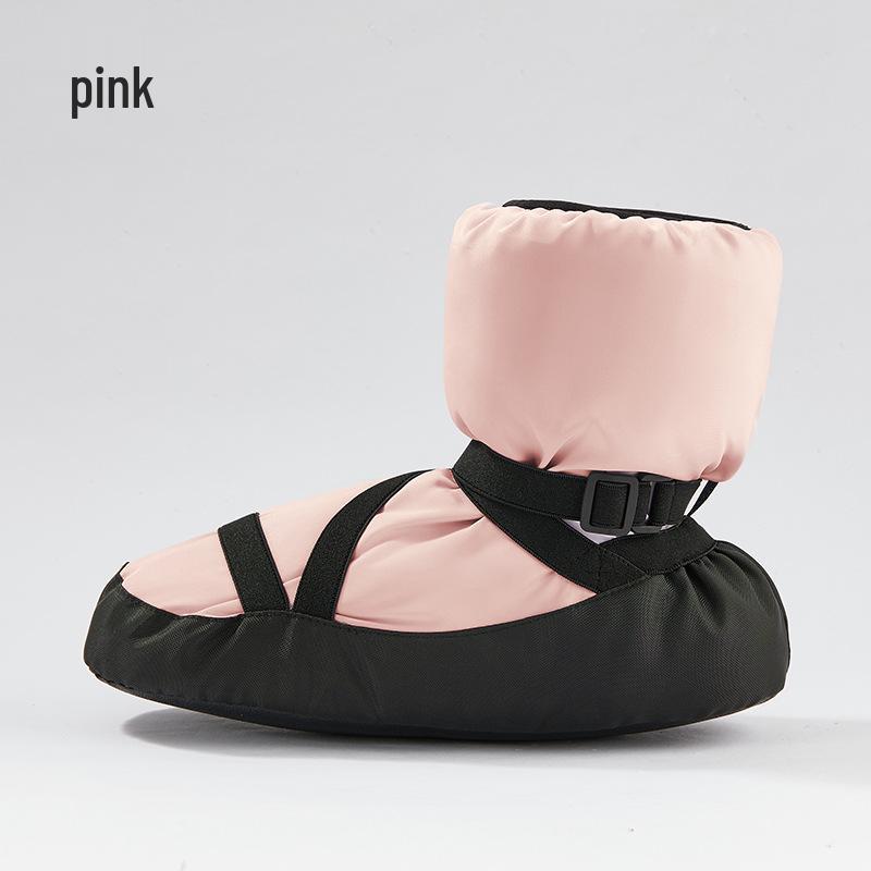 Cozy Velvet-Lined Strappy Ballet Practice Shoes