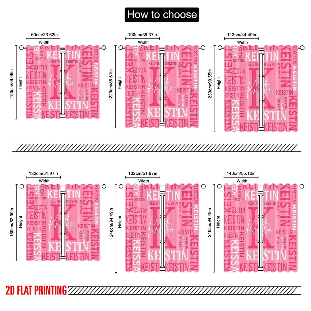2pcs,2D plane printing Print Curtains Keistin Collage Versatile 100% Polyester (without rod) Versatile All Use for Bedroom,