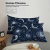 3pcs Sun and Moon Pattern Fashionable Printed Bedding Set 1 Duvet Cover+2 Pillowcases Suitable for Girls and Women Bedroom