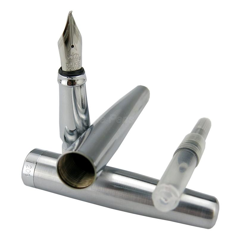 Duke 209 Stainless Steel Fountain Pen Fude Calligraphy Bent Nib Professional School Office Stationery Writing Tool Gift Pen