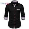 Cozy Up Men's Dress Shirts Long Sleeve Wrinkle-Resistant Casual Button Down Shirt