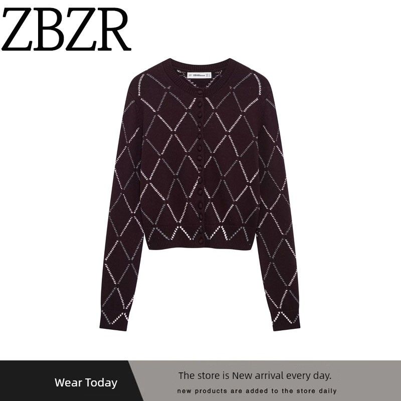 Za Export New Arrival Women's Clothing ZR Fashion Style Fashion All-Match Slimming Knitted Cardigan Outerwear Top 5661643