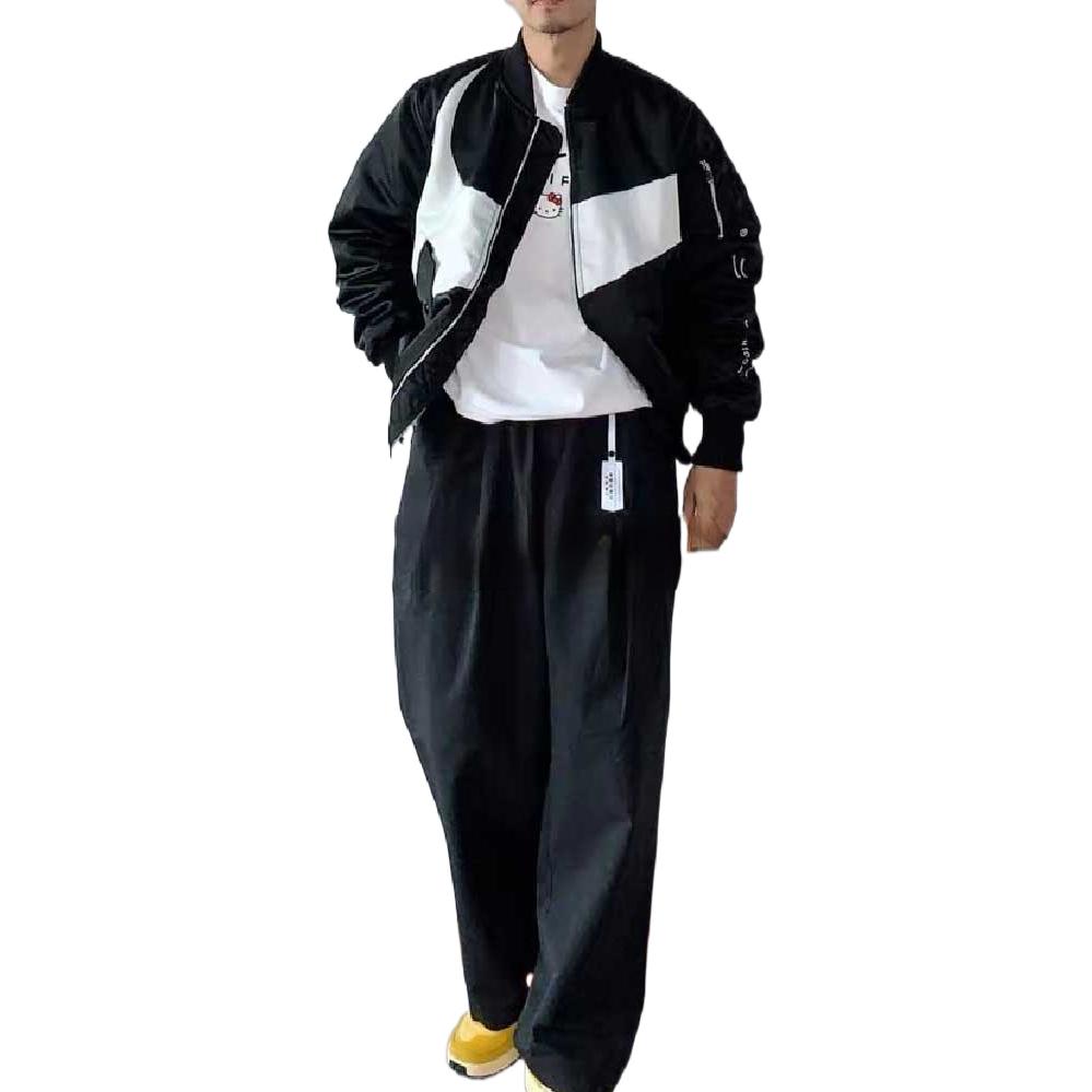 Nike Colorblock Logo Stickerei Reißverschlussjacke Herren Jacke Schwarz DR7021-010