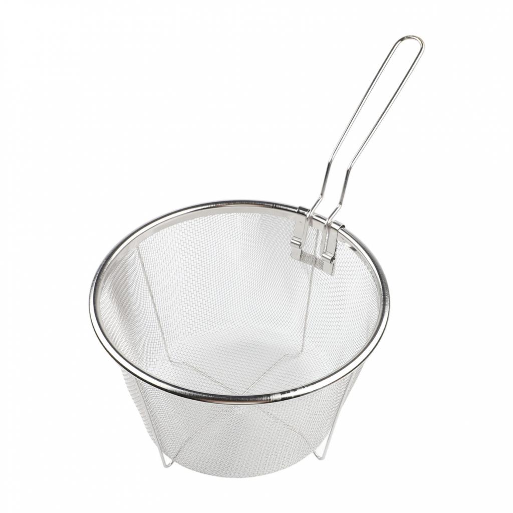 Easy Food Release Non-Stick Fry Basket Portable Colander Strainer With Handle