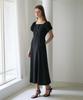 DEHEVE Square Neck Puff Dress [Black]