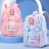 2Pcs/set Anime K-pop Printed Backpack with 750Ml Water Bottler Large Capacity Travel Bag for Teenager Girl Boy Bookbag Kid Gift Large Capacity Bag
