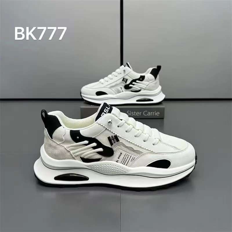 2024 summer mesh breathable board shoes trendy with retro thick-soled low-top lace-up sports single shoes Douyin dad shoes