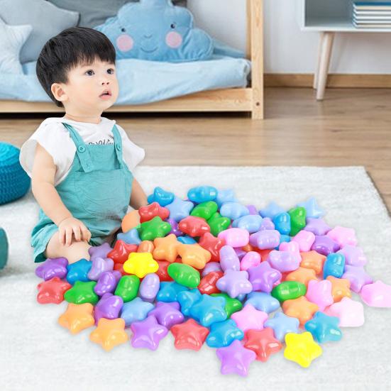 100Pcs Baby Ball Pits Flexible Colorful Pentagram/Heart Ocean Ball Practice Grip