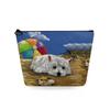 Women Dog Print Cosmetic Bag Toiletries Organize Travel Storage Case 6733 KTB