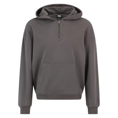 Urban Classics Mens Quarter Zip Boxy Hoodie