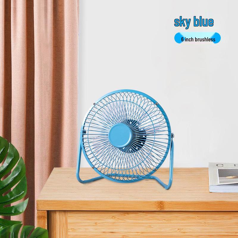 Portable 4-6.8 Inch Wrought Iron USB Desktop Fan - Quiet, Compact for Office, Dorm