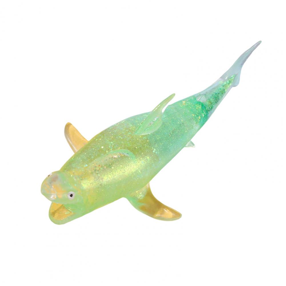 Glitter Shark Squeeze Toy Glitter Shark Stress Relief Toy Slow Rebound Squeeze Ball Sea Hand Decompression Relaxation Toy Slow
