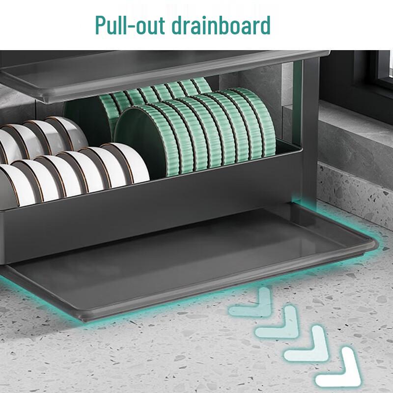 Multifunctional Aluminum Kitchen Countertop Dish Drying Rack