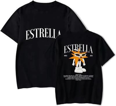 2025 Men's Comfort 100% Cotton Estrella Printed T-shirt Short-sleeved Casual Top T-shirt