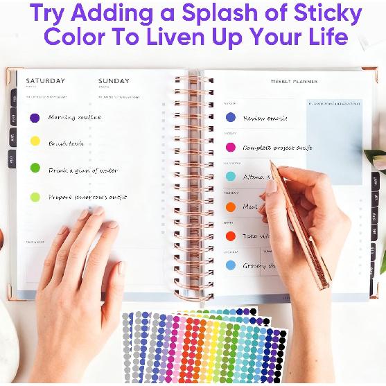 12000 PCS Small Colored Dot Stickers, 1/4" Round Color Coding Labels,20 Colors Circle Tiny Dot Stickers for Classroom, Office, Library, Inventory