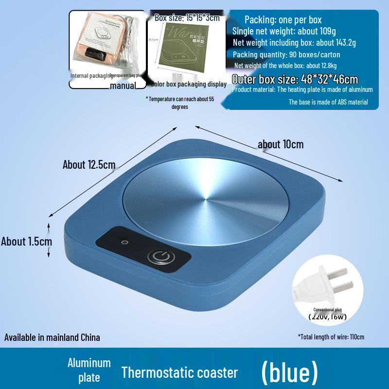 Smart 55° Heating Coaster: Constant Temperature Cup Warmer for Hot Drinks