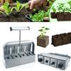 Stainless Steel Soil Blocker with Handle Handheld Clod Maker Reusable Seedling Soil Block Maker for Greenhouse Yard Accessories