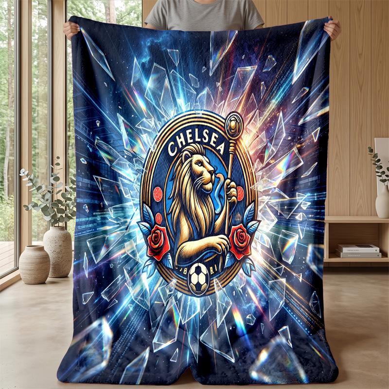 Chelsea FC Theme blanket Soft Flannel Blanket Plush Throw Blanket Cozy Sofa Bed Blanket for Home Decor