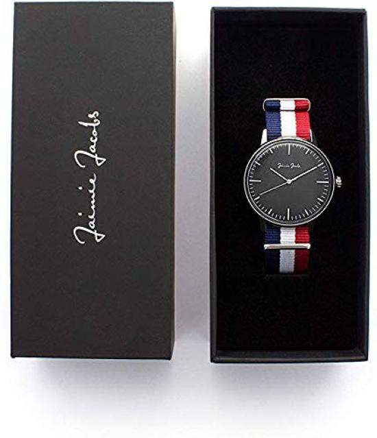 Jaimie Jacobs ZEGAREK MAXVORSTADT SUNRISE Wyprodukowano w Niemczech MIDNIGHT, Zegarek na rękę, (Tarcza Czarna, Koperta Srebrna)