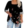 Women's T-shirt Printed Long Sleeved Raglan Sleeves, Basic Square  Regular Top For Daily Fashion
