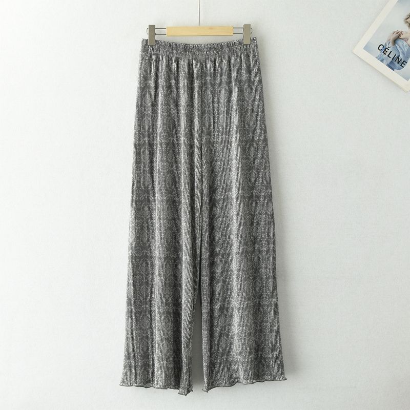 

Rb446 Smudges High Waist Thin Daily Order Loose Ink Painting Gray Blue M