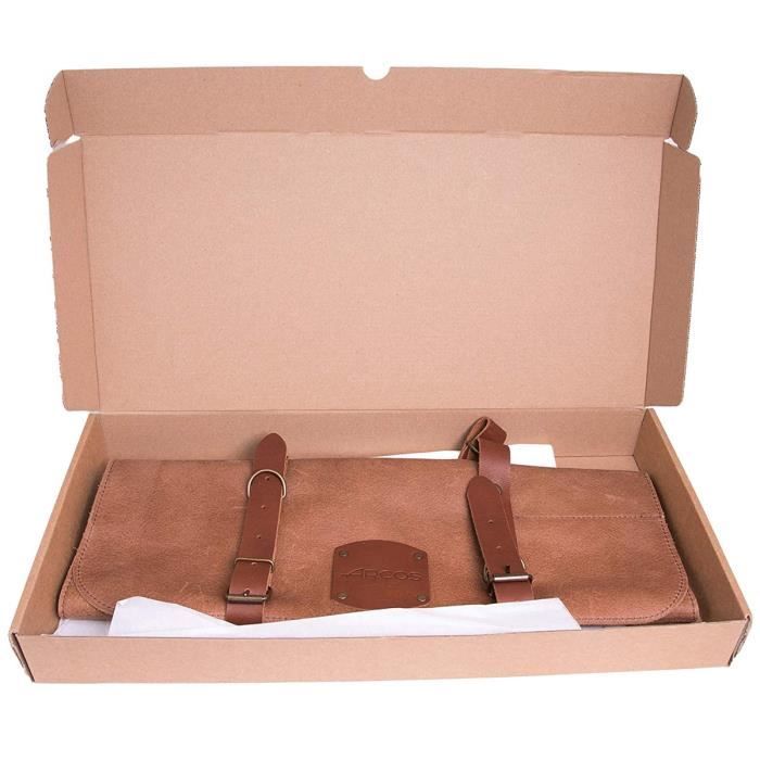 Trousse À Couteaux - ARCOS - Professionnelle - Cuir - 5 Emplacements - 470 X 446 Mm