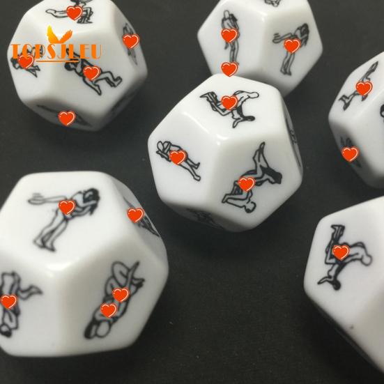 Adult Game Bedroom Funny Toy Dice - 2 Pcs, 12 Sex Love Posture, Flirt, Erotic Role Play