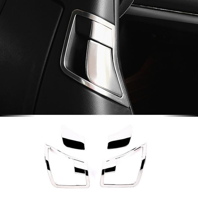 

Панель регулировки спинки автомобильного сиденья из нержавеющей стали, отделка рамы для Mercedes Benz E Class Coupe W207 2009-2016, интерьер Bright Silver