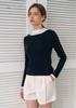EL Lucia Neck Contrast T-Shirt