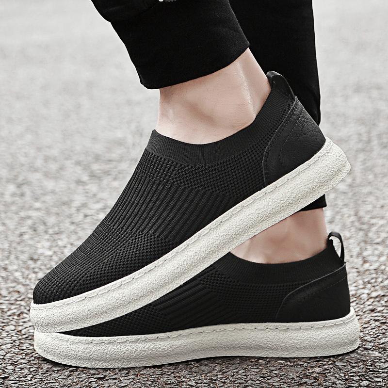 Męskie buty casualowe z siateczki, letnie, lekkie sneakersy, męskie buty do chodzenia na zewnątrz, oddychające wsuwane męskie mokasyny, męskie płaskie buty do wszystkiego