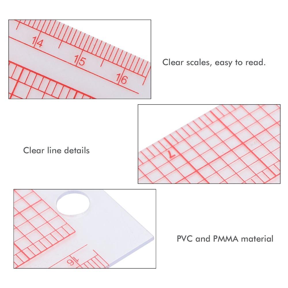 Plastic L-Shaped Ruler 90 Degree Right Angle Ruler Measuring Tool Sewing Ruler DIY Craft