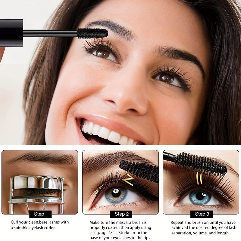 Waterproof Mascara Long-Lasting Smudge-Proof Curling Formula for All Skin Types