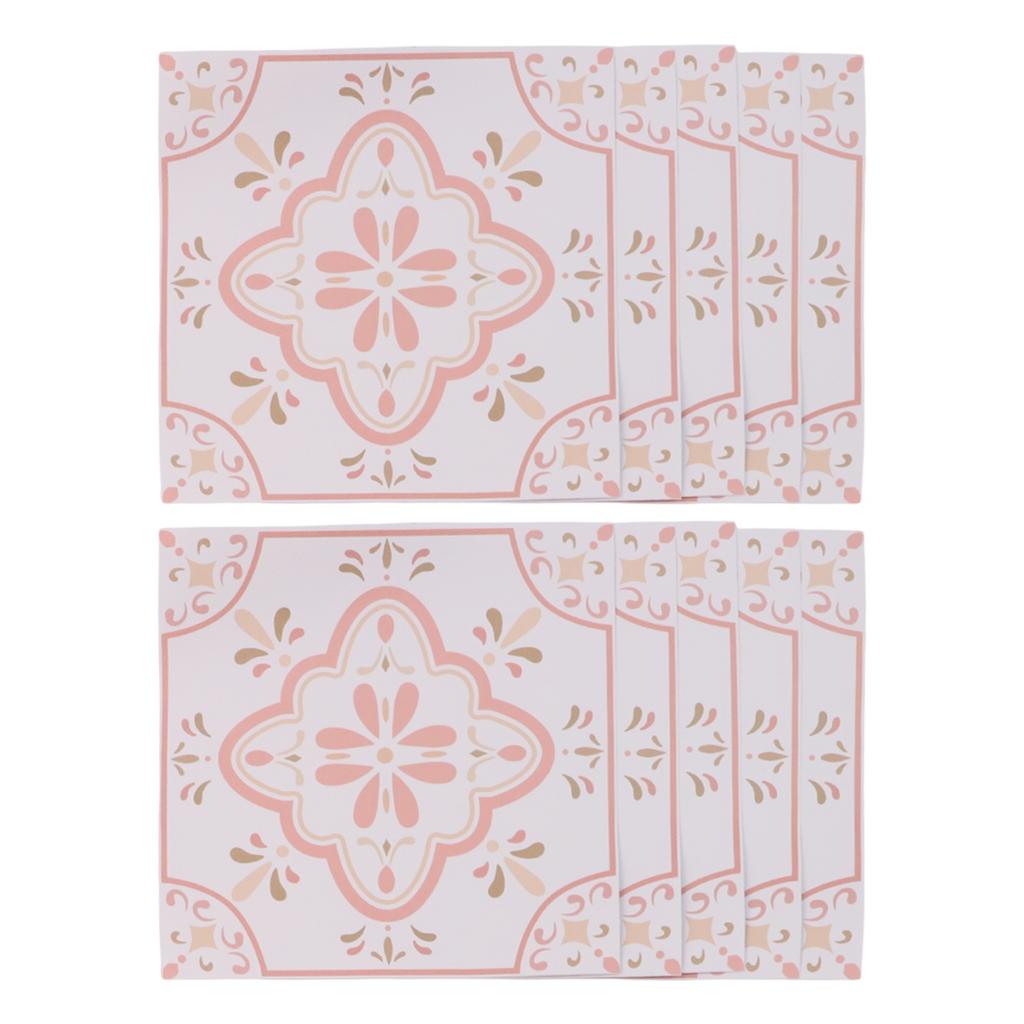 Pink Pattern Stickers Waterproof Tile Stickers DIY Decoration