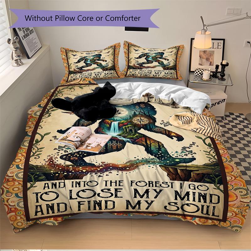 Forest Journey Soul Find Print 3Pcs Bedding Setduvet Cover With 2 Bedropillowcase Home Birthday Gift