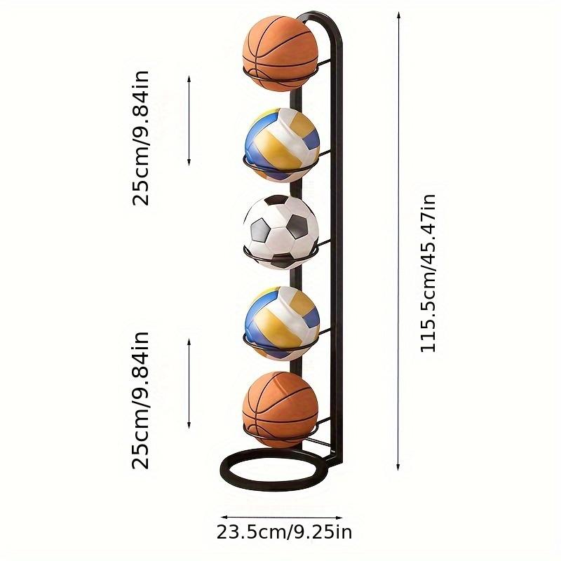 1PC Black Metal Sports Ball Organizer - for Balls, Multi-functional Storage Rack, Perfect Holiday Gift Shelves