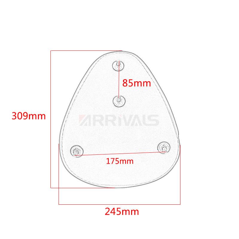 Motorrad Leder Sattel Sitz Retro Schwarzes Leder Einzelsitz für Harley Custom Chopper Bobber Honda Yamaha Kawasaki Suzuki