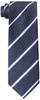 [Kleiderordnung 101] Waschbare Krawatte für Business Casual, Streifen, Punkte, Blau, Marineblau, Schwarz, Rot usw.. (Für Hochzeiten) TIE-016 Marineblau gestreift 3
