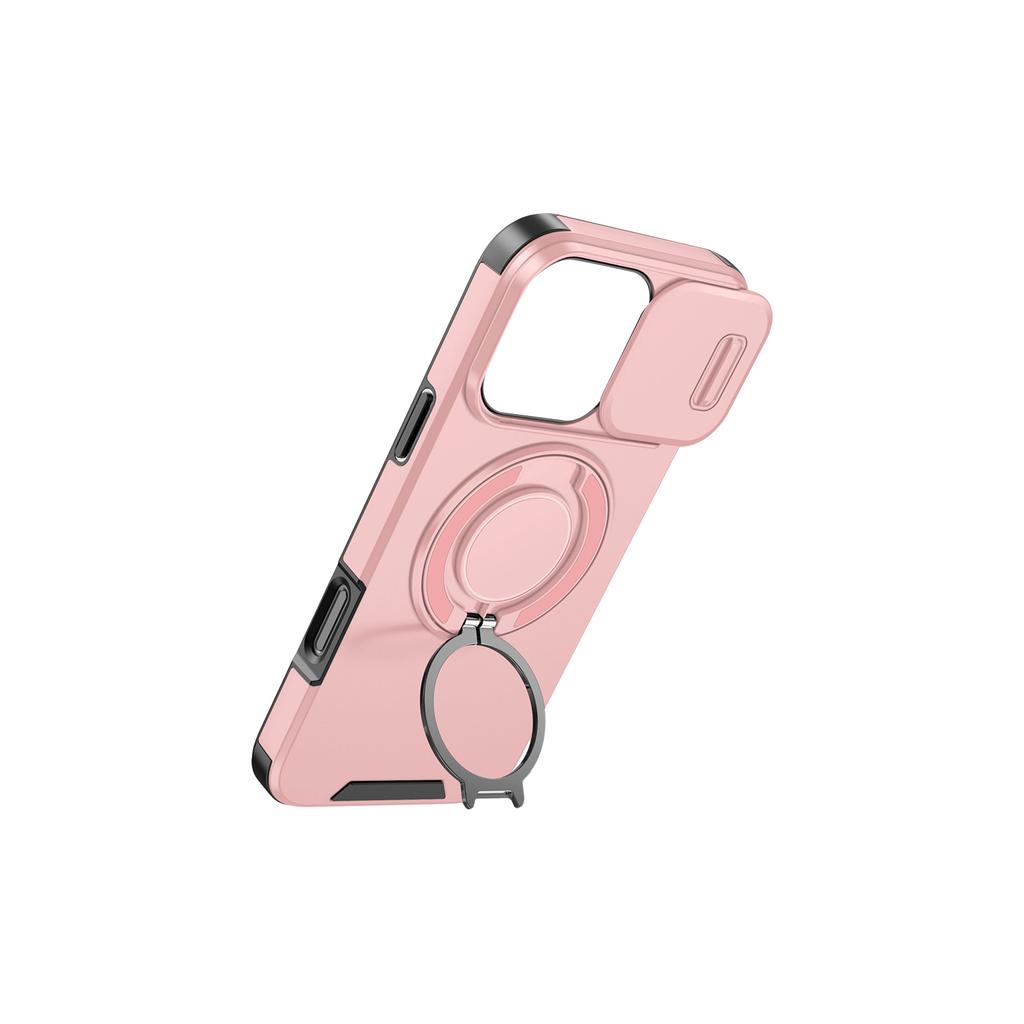 17 Pro Magnetic Phone Case Holder With Sliding Window Lens Cover
