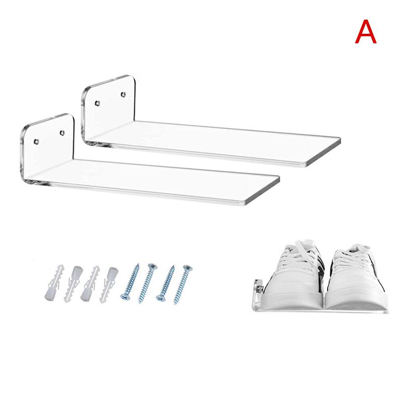 6Pcs Clear Floating Sneaker Shelves Wall Mounted Shoe Display Stand Shoe Racks 2PCS 1249₽