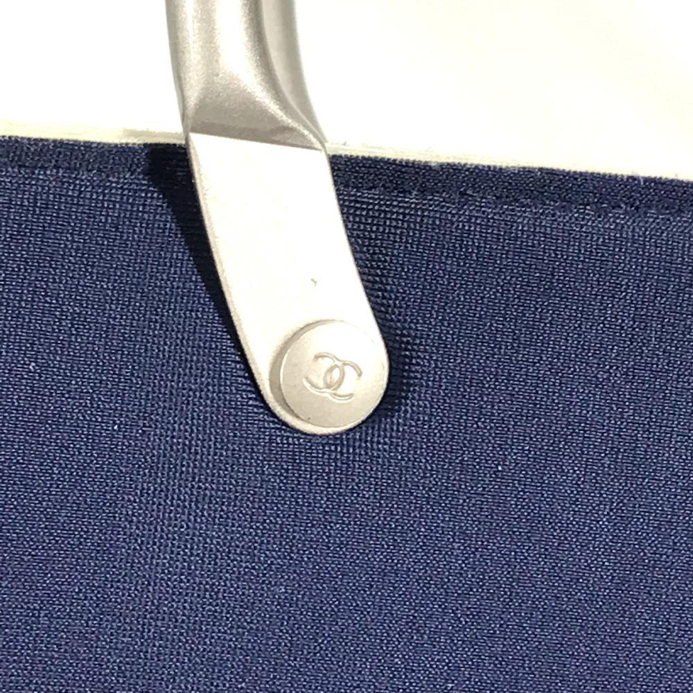 CHANEL Bag Tote Bag Hand Bag polyamide Navy/Silver