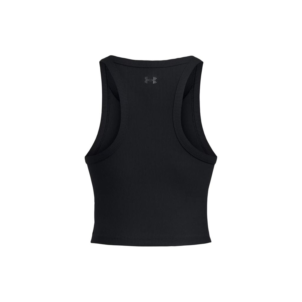 Under Armour Meridian Solid Color Round Neck Sleeveless Tank Top Women Tops Black 1384008-001