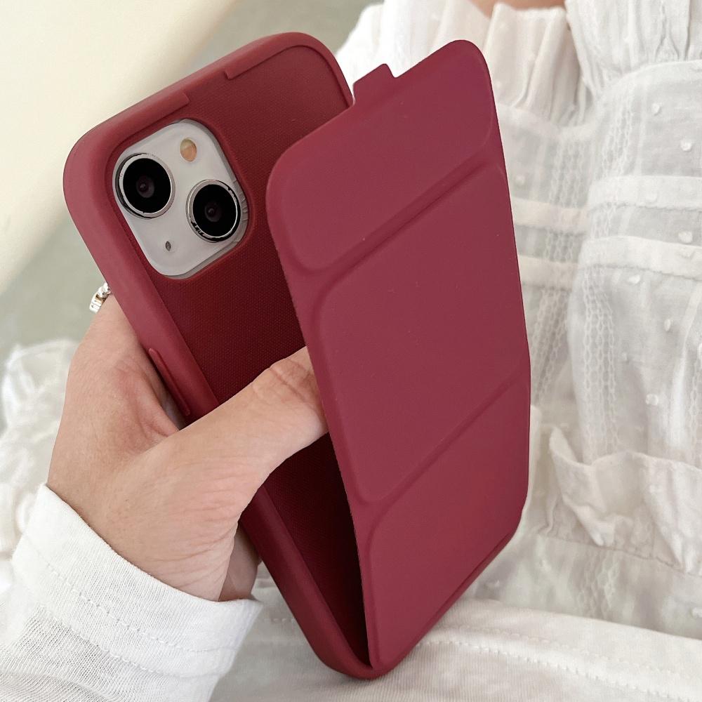 Candy Folding Flip Magnetic Phone Case for iPhone 17 16 15 14 13 11 12 Pro Max Macaron Shockproof Bumper Bracket Funda