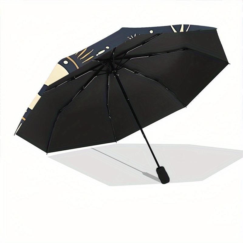 1pc Celestial Yin Yang Symbol Automatic Open/Close Umbrella, Umbrella with cartoon Design, Portable Compact Umbrella for Men & Women, Good H
