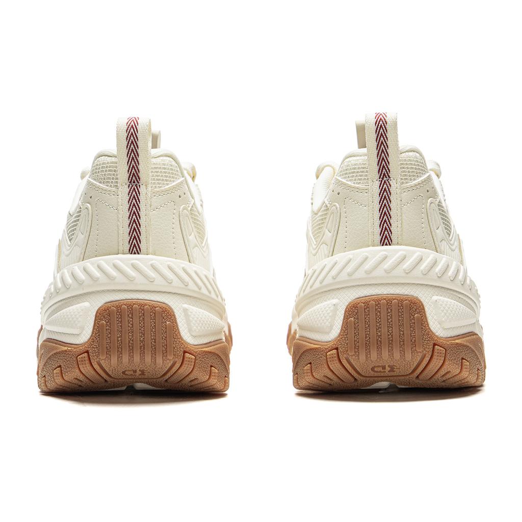 Li Ning Brown Sugar Cushioning Slip Resistant Abrasion Resistant Support Low top Casual Shoes Men's Ecru AGCW097-3