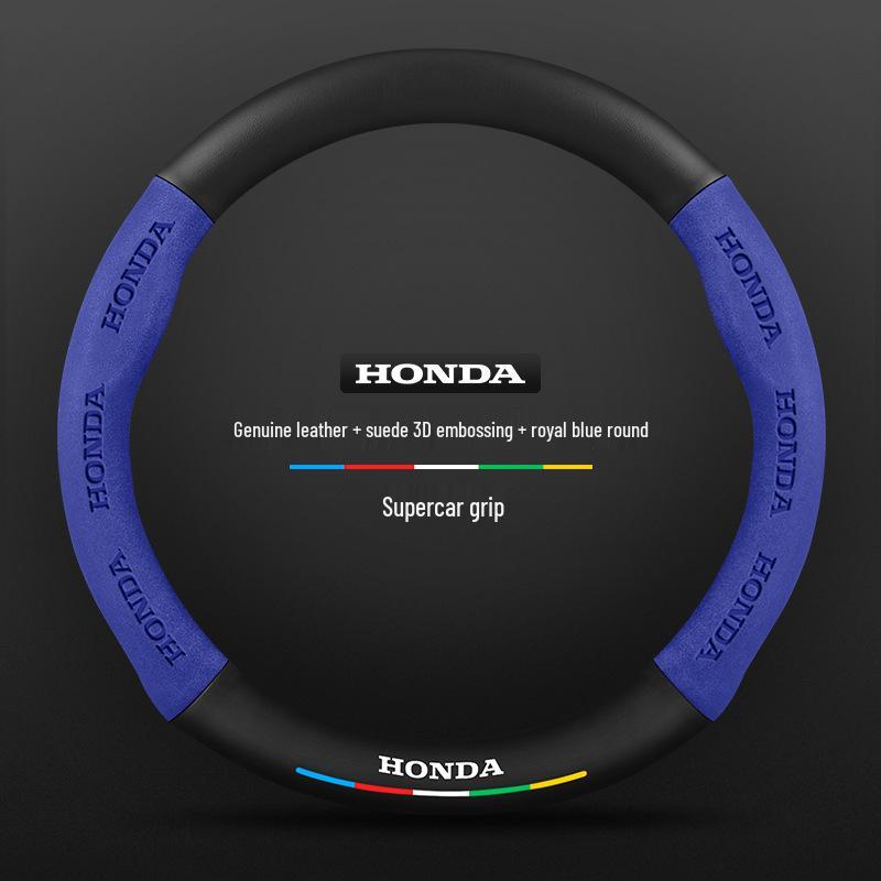 Honda UR-V 17-20 Winter Steering Wheel Cover - Genuine Leather, Suede, Carbon Fiber, Ultra-thin