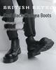Men's Plus Size Thick-Soled High-Top Leather Boots, Pointed Toe, Zipper, 2025 Autumn/Winter Collection.