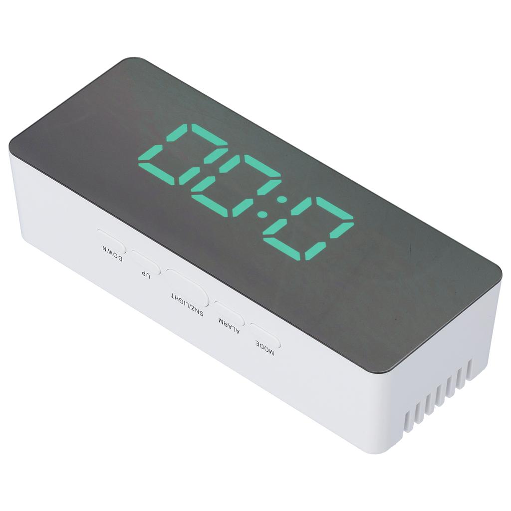 LED Spiegel Wecker Digitaluhr mit Schlummermodus für Schlafzimmer Wohnzimmer Home Office Dekoration