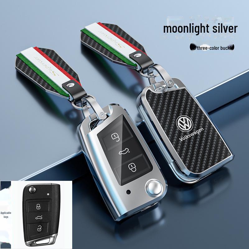 Kryt klíče Volkswagen Lavida pro 24 modelů - Sagitar, Tanyue, Tiguan, Bora a další - Skořepina s přezkou na tašku do auta - Chraňte své klíče stylově.