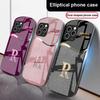 Two Tone Gradient R Letter For IPhone 16 Pro Max 15 Pro 14 13 12 Mini 11 XS Max XR 7 8 Plu SE 2022 Elliptical Glass Phone Case