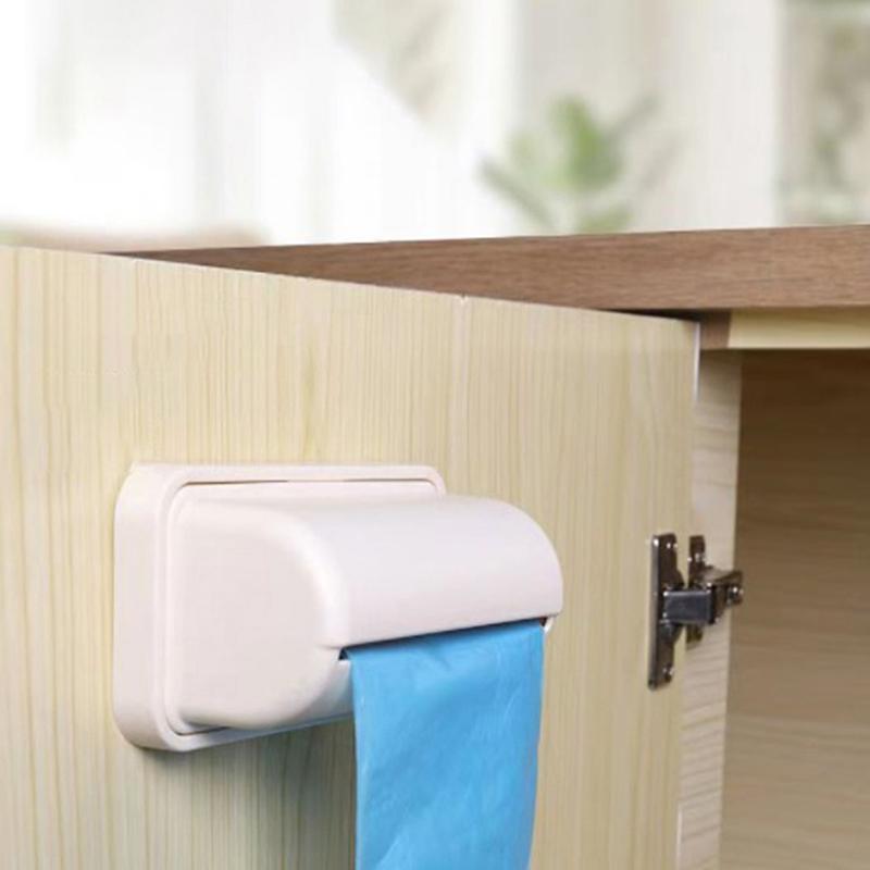 Storage Box Garbage Bag Dispenser For Kitchen Bathroom Wall Mounted Grocery Bag Holder Kitchen Plastic Bags Container